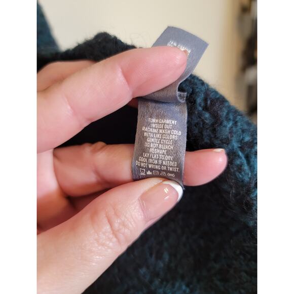 Aerie Women's Mohair/Alpaca Blend Open Front Knit Cardigan Sweater Green Size XS - Picture 6 of 7